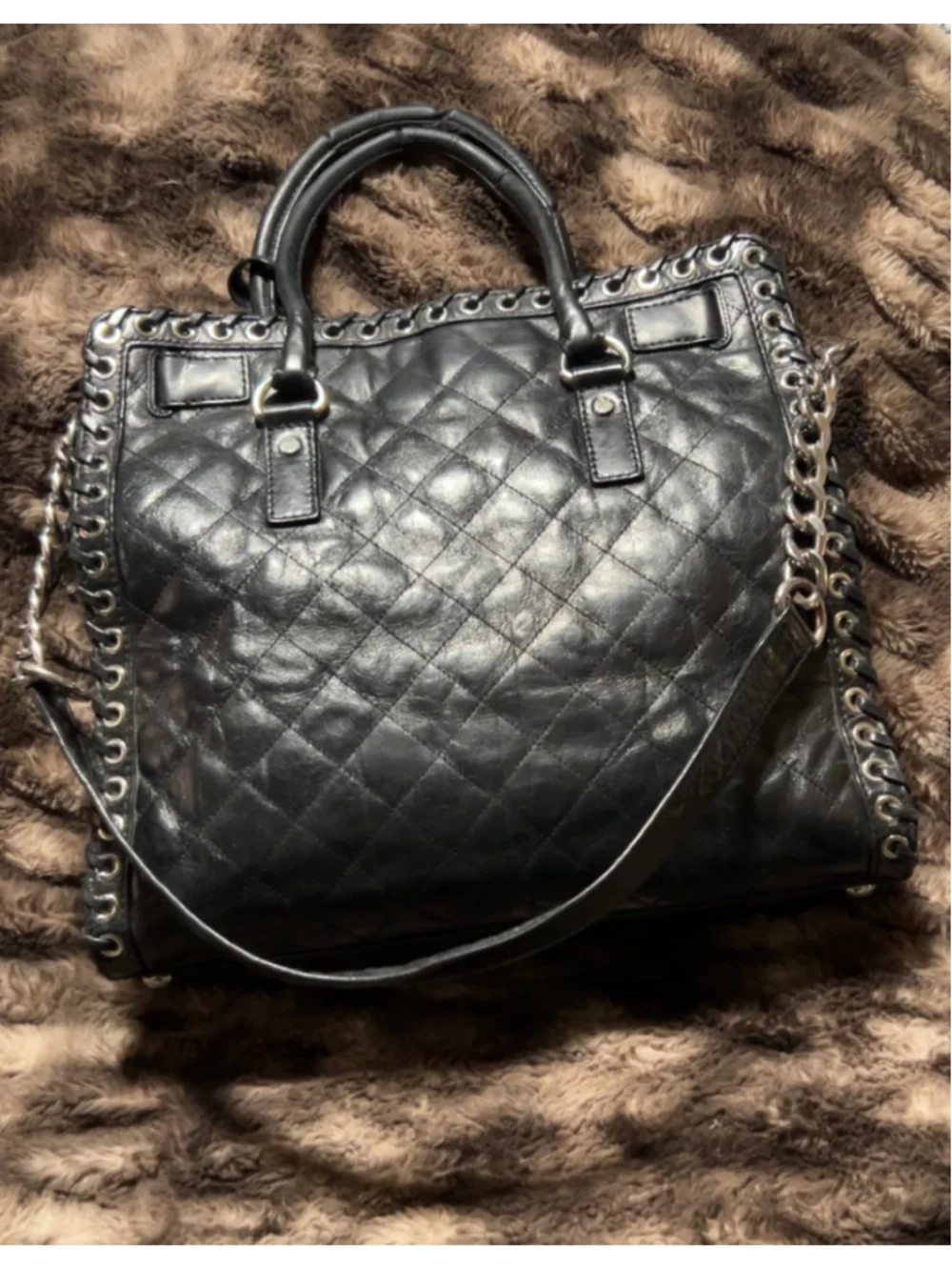 Women's Michael Kors Quilted Hippie Grommet Hamilton